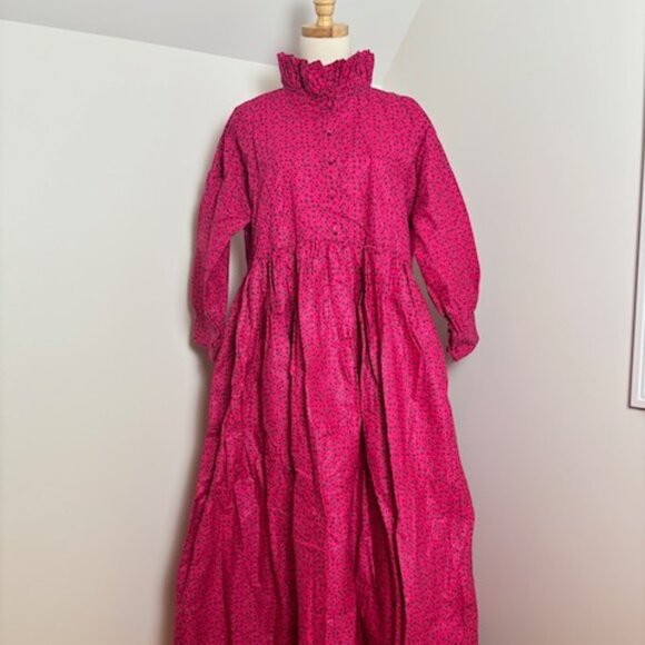NWT Kemi Telford OS Hot Pink Midi Dress, cotton - Picture 7 of 7